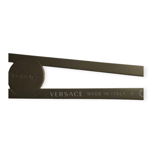 Versace VE 2166 Gold Shield Sunglasses Metal Rock Icons 1252/8G Retro w/ Case main image 8